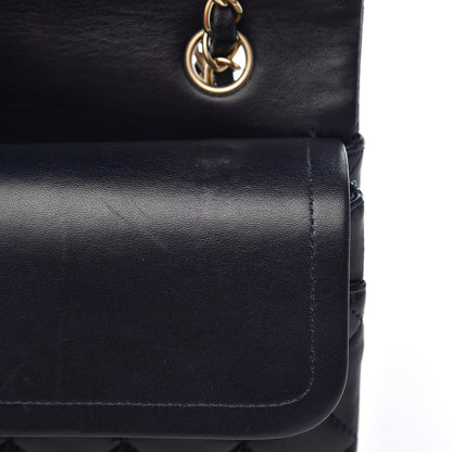 Chanel Lambskin Quilted Medium Double Flap Navy 15 of 19