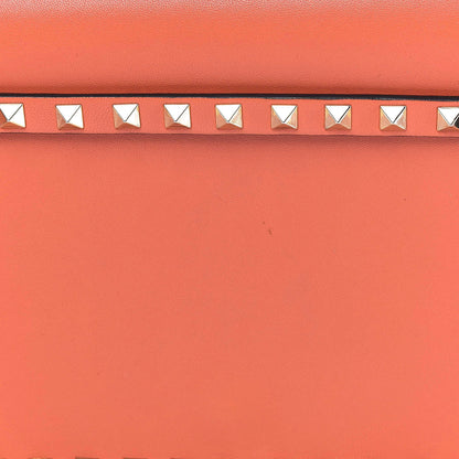 Valentino Garavani Nappa Rockstud Wristlet Clutch Coral 11 of 11