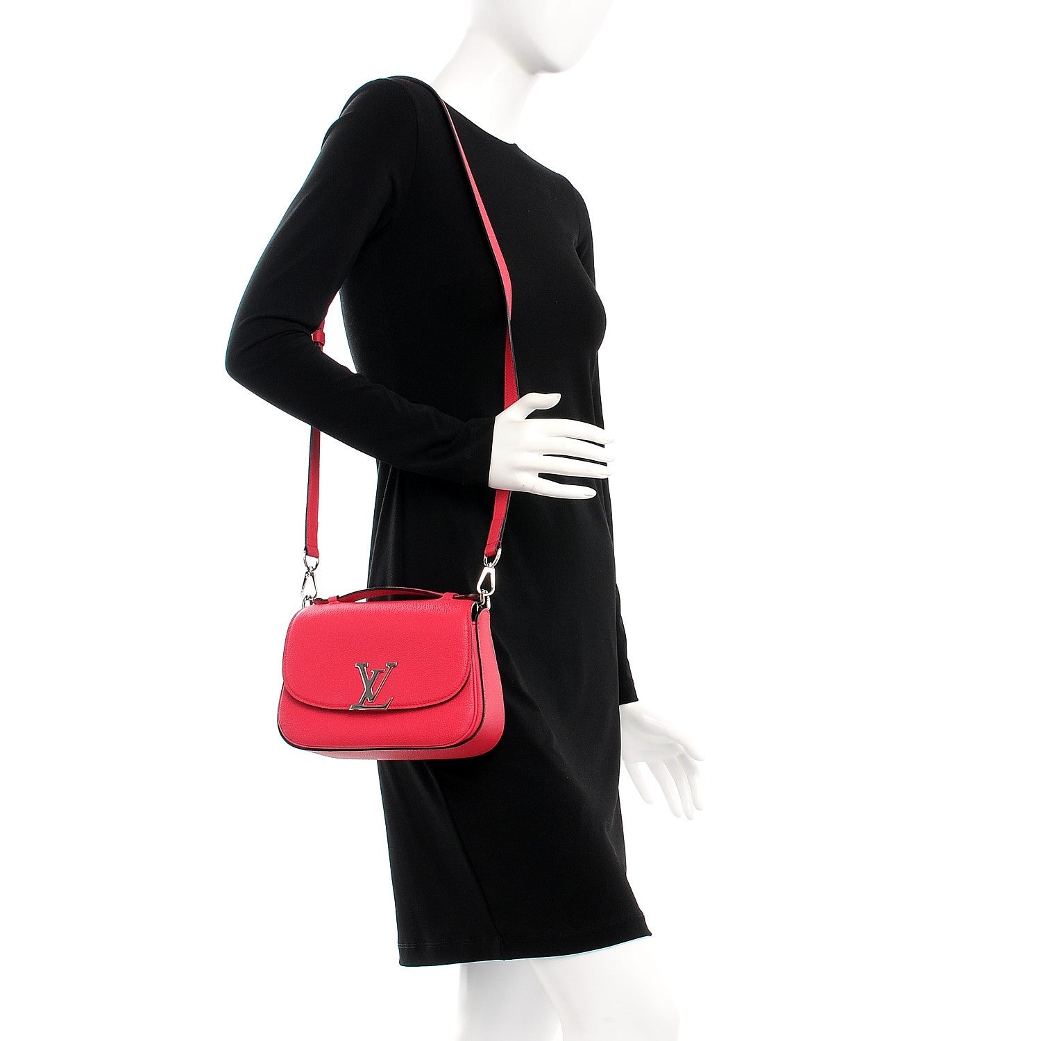 Louis Vuitton Grained Calfskin Vivienne NM Framboise 2 of 6