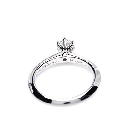 Tiffany Platinum Diamond .33ct Solitaire Engagement Ring 49 4.75 5 of 5