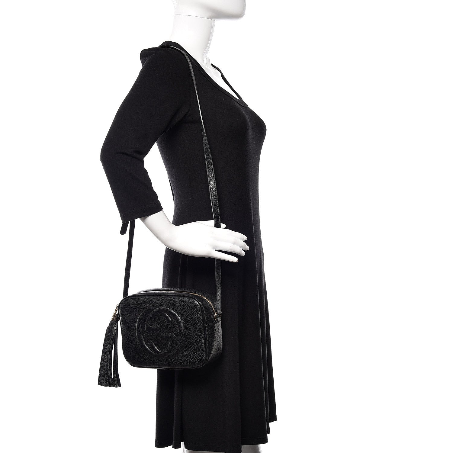 Gucci Pebbled Calfskin Small Soho Disco Bag Black 2 of 10