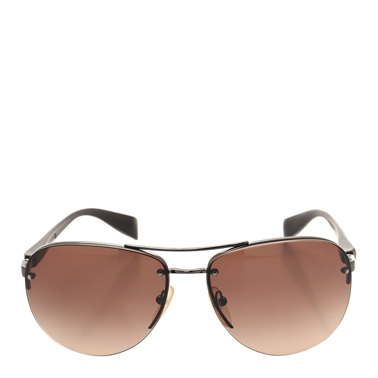 Prada Metal Aviator Sunglasses Black 2 of 5