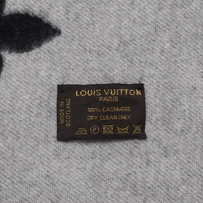 Louis Vuitton Cashmere Monogram Reykjavik Scarf Black 4 of 4