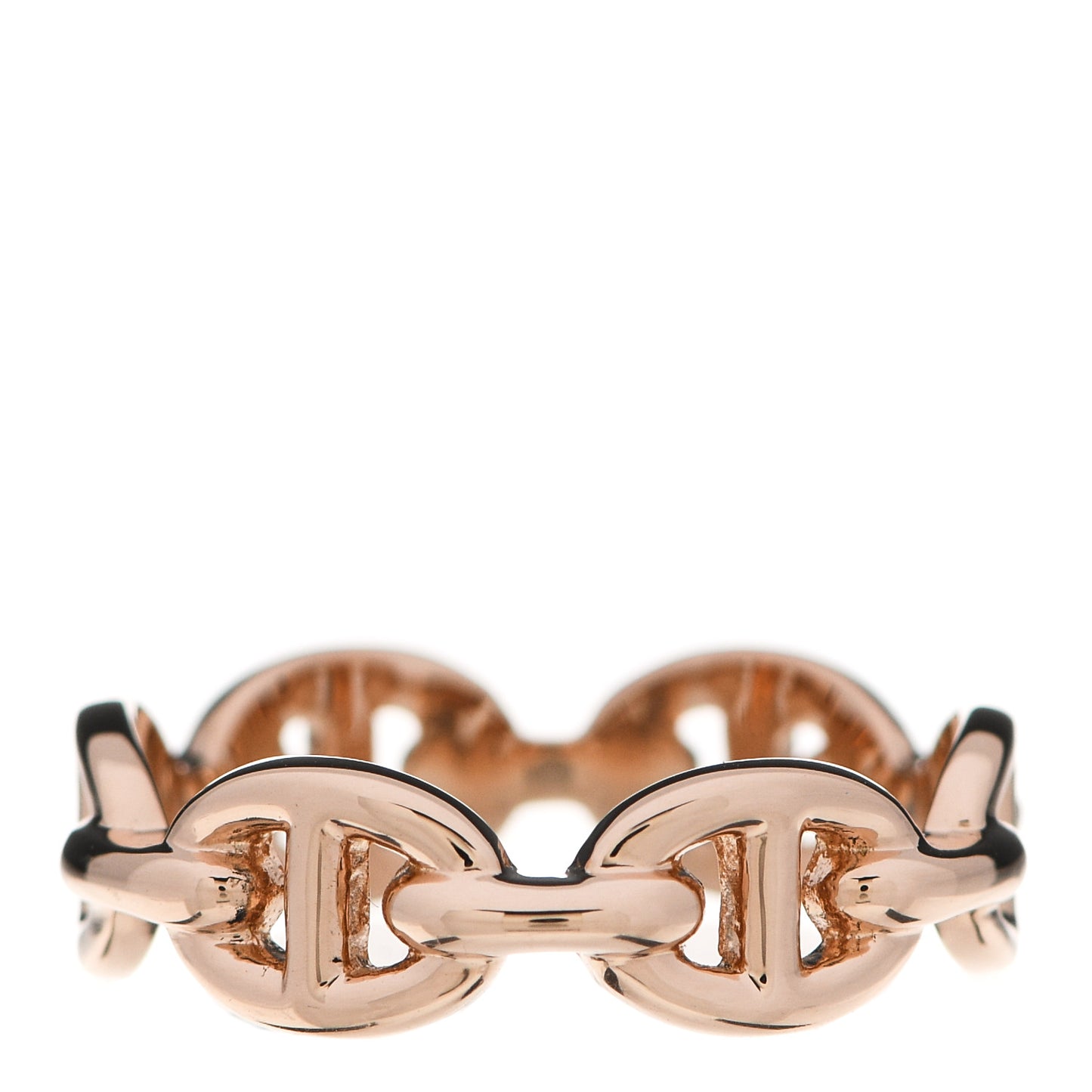 18K Rose Gold PM Chaine D'Ancre Enchainee Ring 52 6