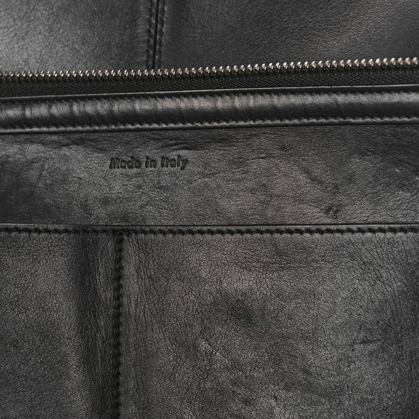 Supple Natural Calfskin Medium Tri-Fold Bag Black