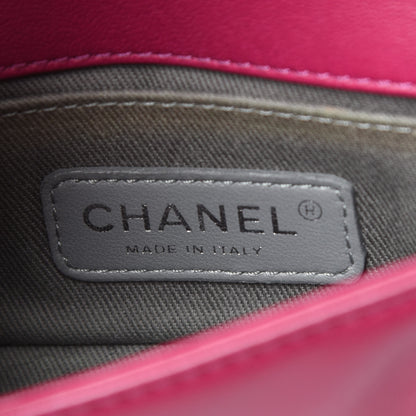 Chanel Velvet Quilted Mini Boy Flap Pink 9 of 13