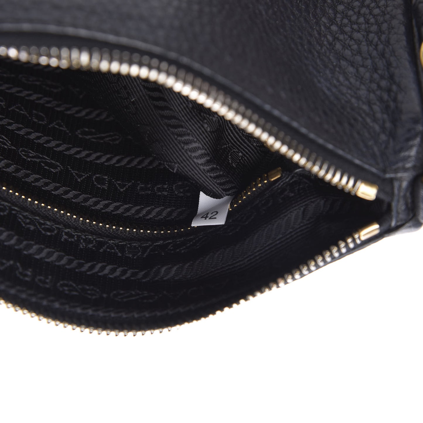 Vitello Daino Pochette Bag Black