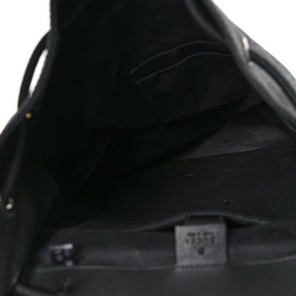 Gucci Soft GG Supreme Monogram Calfskin Web Double Buckle Backpack Black 5 of 15