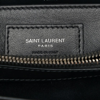 Saint Laurent Calfskin Y Quilted Monogram Small Loulou Chain Satchel Black 7 of 11