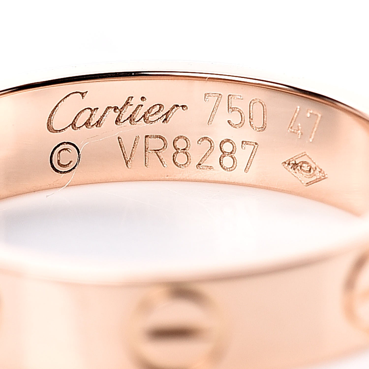 Cartier 18K Pink Gold 3.5mm LOVE Wedding Band Ring 47 4 4 of 4