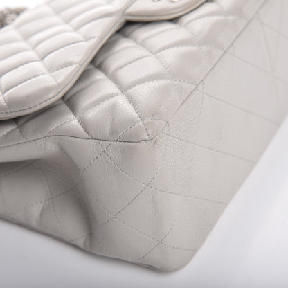Chanel Caviar Quilted Jumbo Double Flap Light Grey 12 of 16