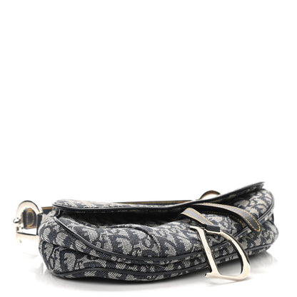 Christian Dior Monogram Saddle Bag Blue 4 of 11