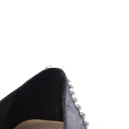 Chanel Iridescent Lambskin Pearl Ballerina Flats 38 Black 7 of 9