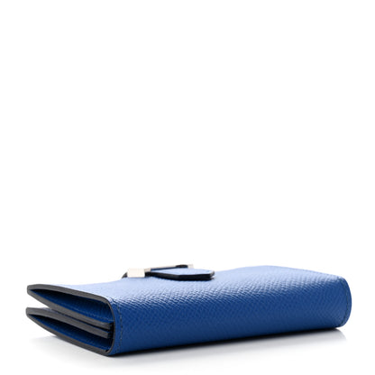 Hermes Epsom Bearn Card Holder Wallet Bleu Zellige 4 of 7