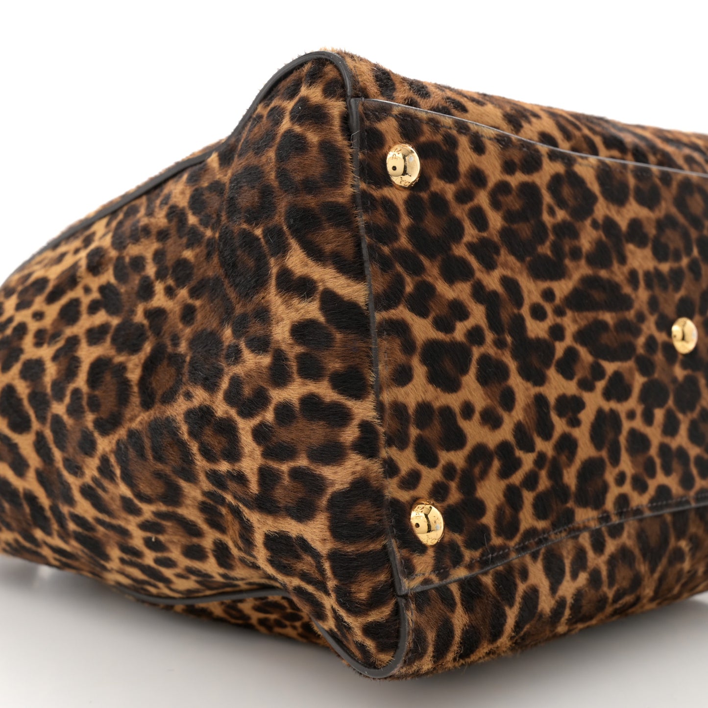 Cavallino Leopard Print Twin Pocket Tote Miele Moro
