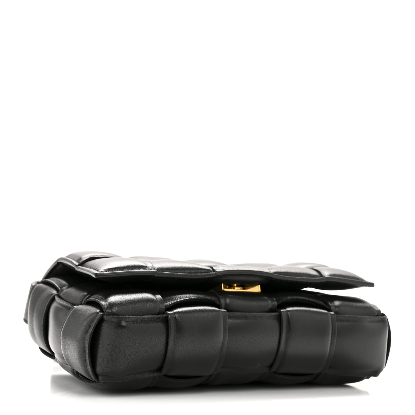 Nappa Maxi Intreccio Small Padded Cassette Crossbody Bag Black