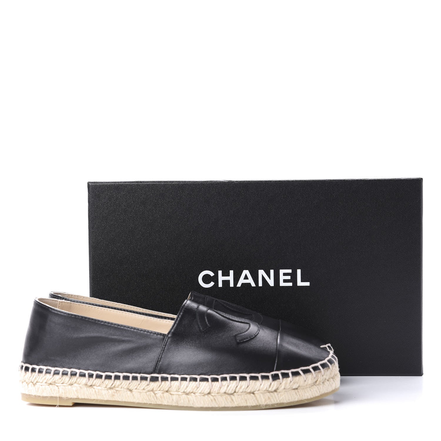 Chanel Lambskin CC Espadrilles 38 Black 12 of 12