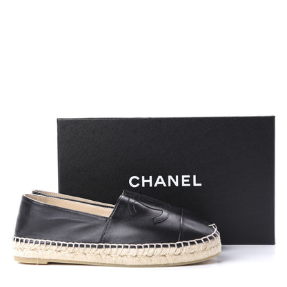 Chanel Lambskin CC Espadrilles 38 Black 12 of 12