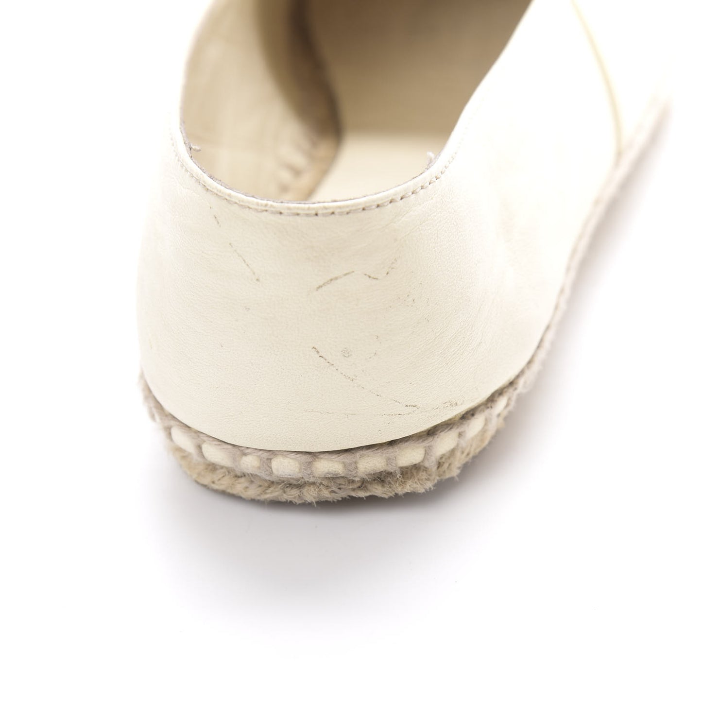 Lambskin CC Espadrilles 39 White Black