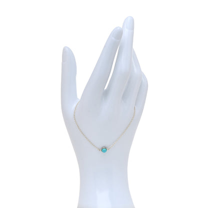 Tiffany Sterling Silver Turquoise Elsa Peretti Color By The Yard Bracelet 2 of 7