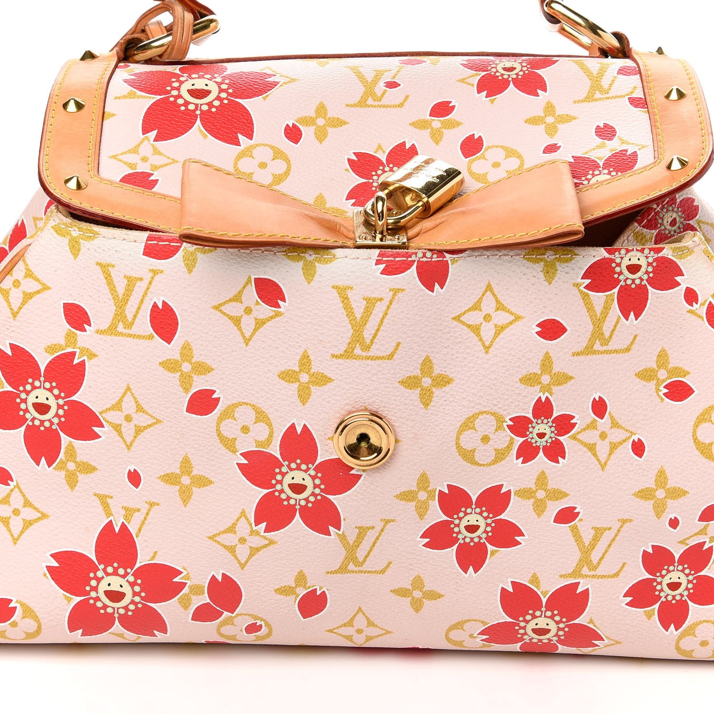 Monogram Cherry Blossom Sac Retro Bag Red
