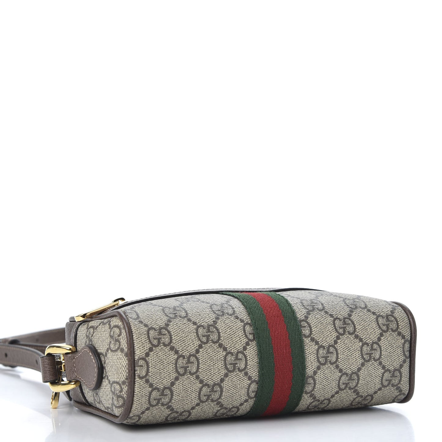 GG Supreme Monogram Web Mini Ophidia Shoulder Bag Brown
