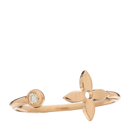 Louis Vuitton 18K Yellow Pink White Gold Diamond Idylle Blossom Ring 3 Set 53 6.25 1 of 11