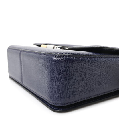 Marc Jacobs Textured Calfskin The J Link Shoulder Bag Navy Multicolor 10 of 10