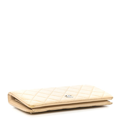 Chanel Caviar Quilted Yen Wallet Beige 4 of 11