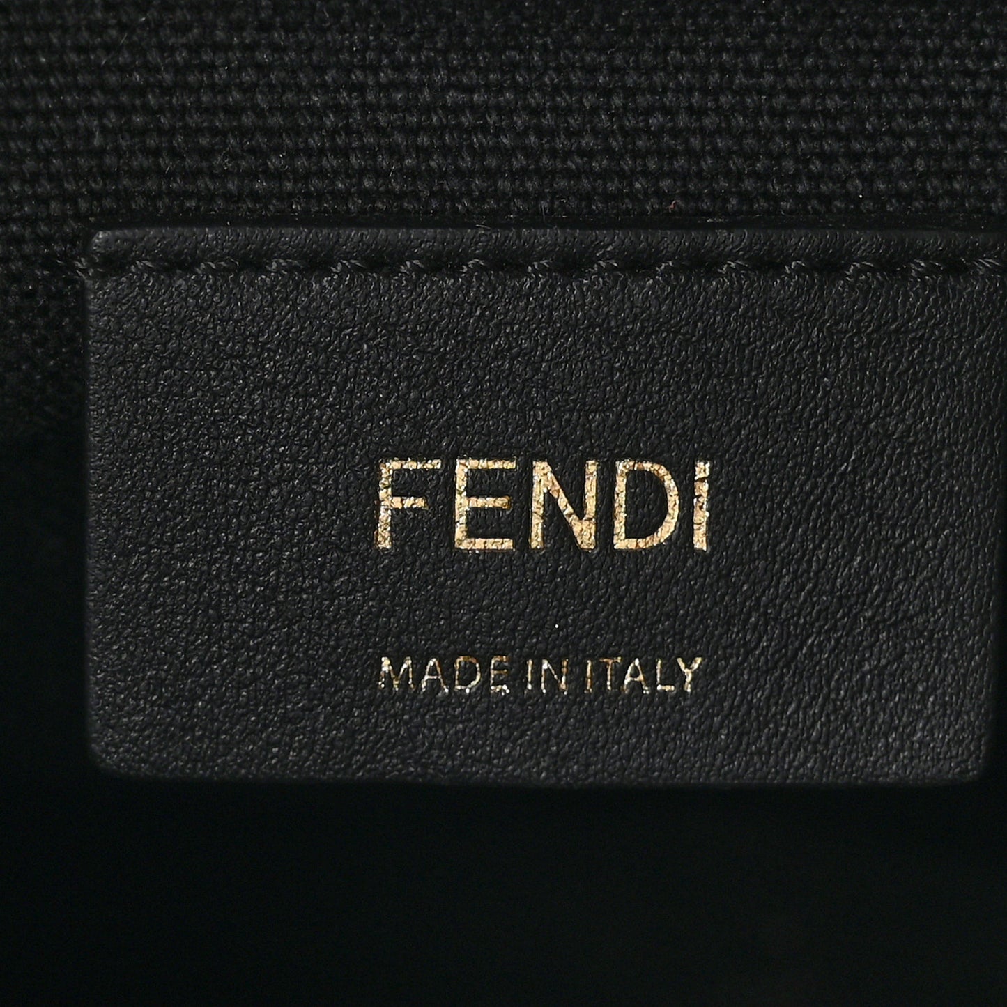 Canvas Vitello King F is Fendi FF Embroidered Mini Mon Tresor Bucket Bag Black