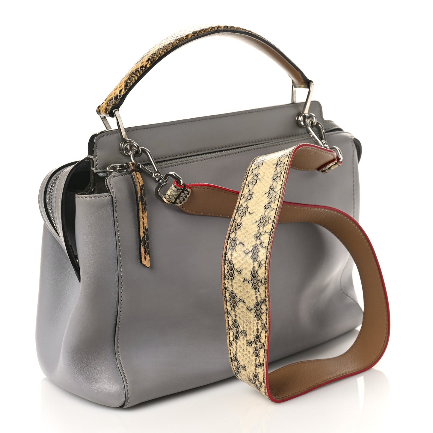 Vitello Baltico Dolce Elaphe DotCom Satchel Ardesia Grano Multicolor