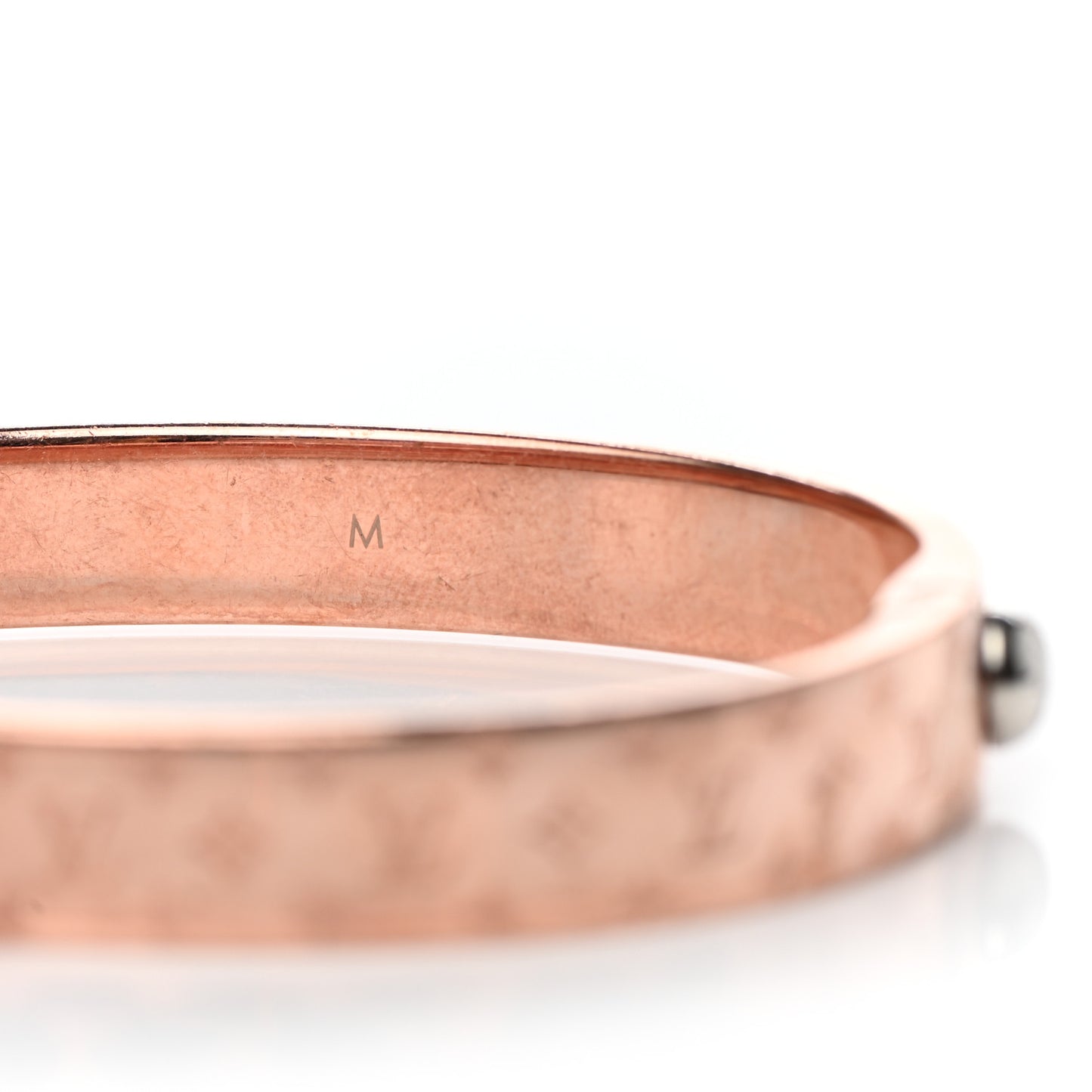 Brass Monogram Nanogram Cuff M Pink Gold