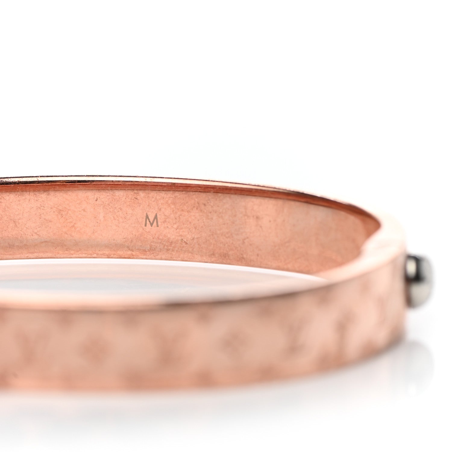 Louis Vuitton Brass Monogram Nanogram Cuff M Pink Gold 6 of 6