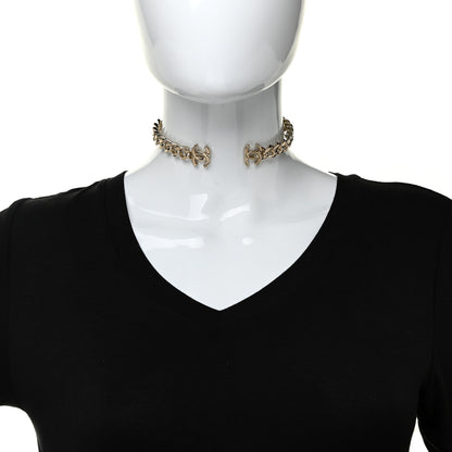 Chanel Metal CC Chain Link Choker Necklace M Gold 2 of 4