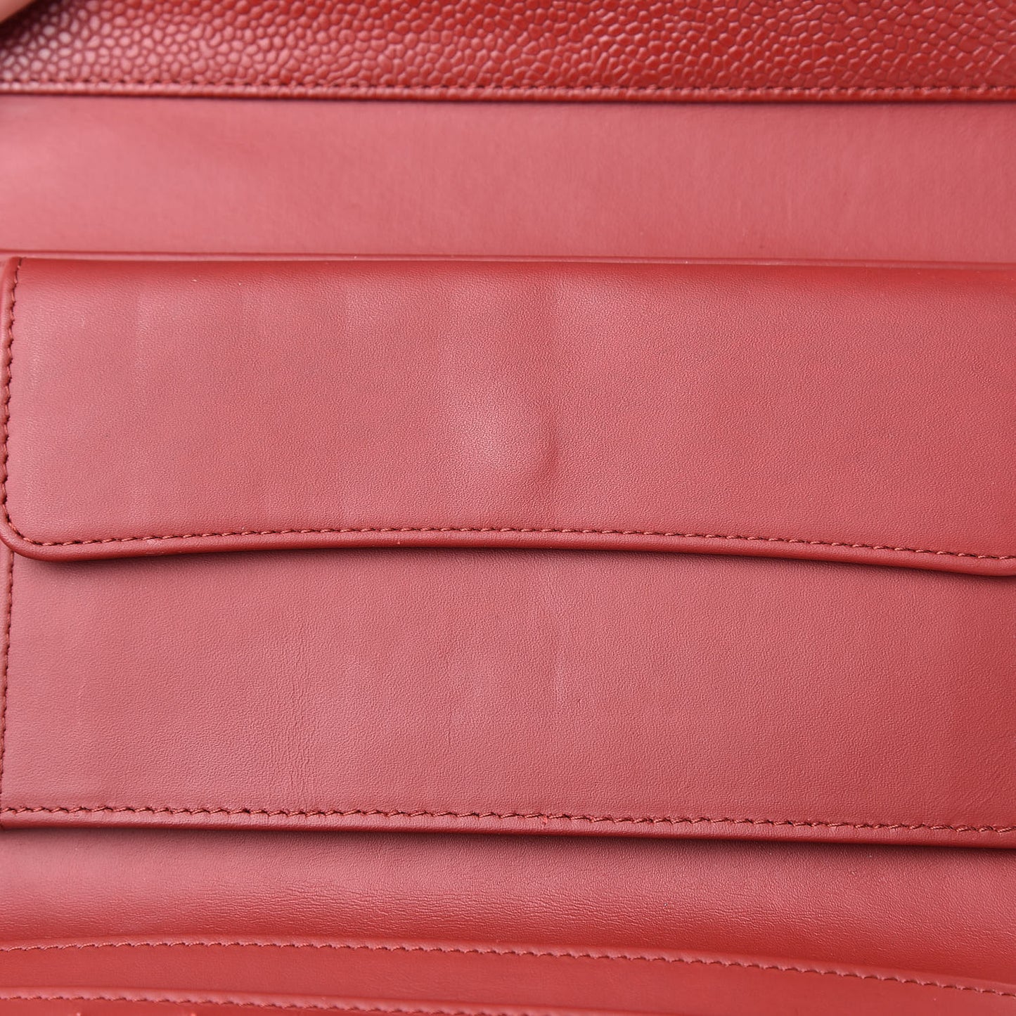 Caviar Quilted Large Flap Wallet Red