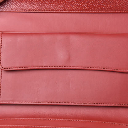 Chanel Caviar Quilted Large Flap Wallet Red 9 of 10