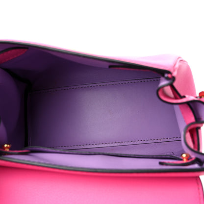 Versace Grained Calfskin Small La Medusa Top Handle Bag Fuchsia 5 of 13