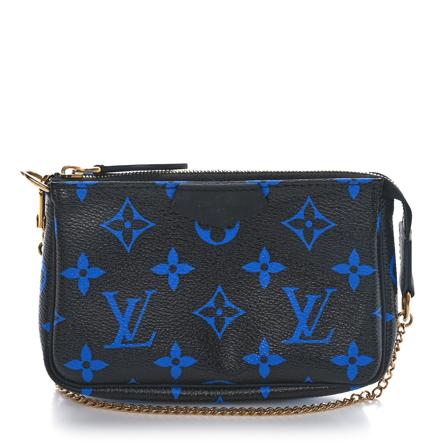 Colored Monogram Mini Pochette Accessories Blue Black