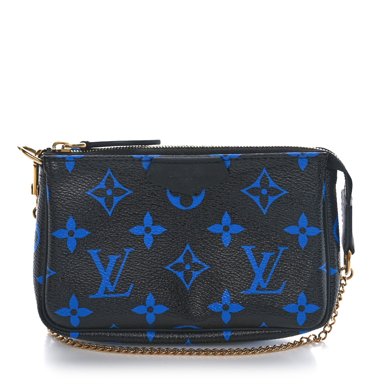 Louis Vuitton Colored Monogram Mini Pochette Accessories Blue Black 1 of 10