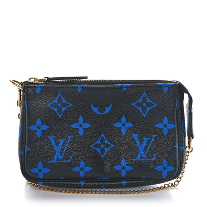 Louis Vuitton Colored Monogram Mini Pochette Accessories Blue Black 1 of 10