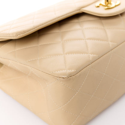 Chanel Lambskin Quilted Medium Double Flap Beige 16 of 17