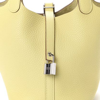 Hermes Taurillon Clemence Picotin Lock 18 PM Jaune Poussin 7 of 9