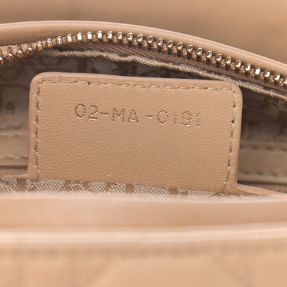 Christian Dior Lambskin Cannage Medium Lady Dior Beige 7 of 10