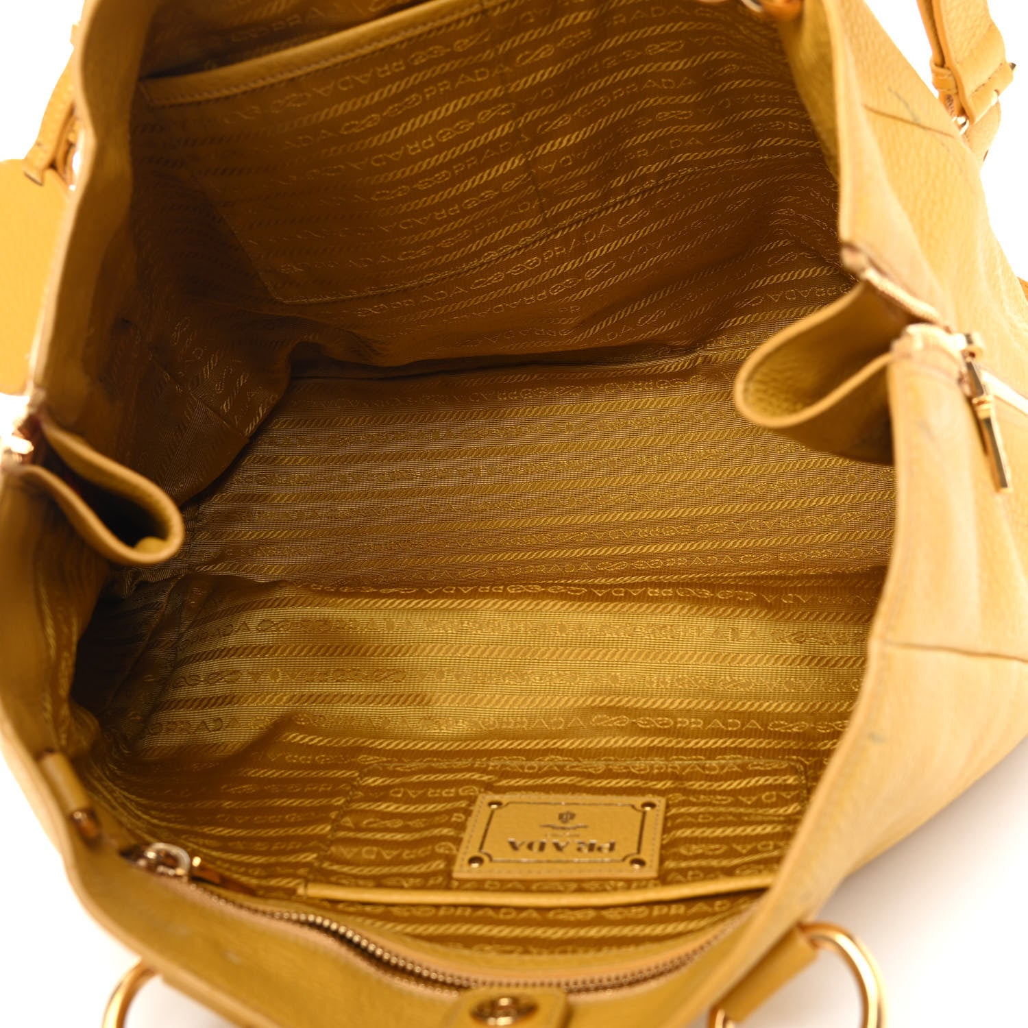 Prada Vitello Daino Side Zip Tote Mimosa 4 of 19