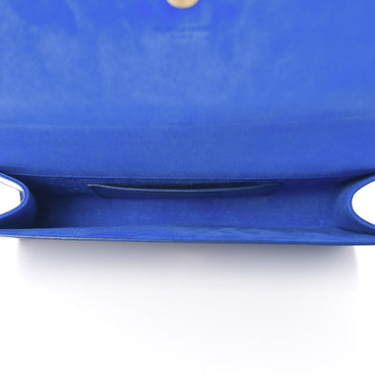 Saint Laurent Grain De Poudre Classic Monogram Cassandre Clutch Royal Blue 4 of 6