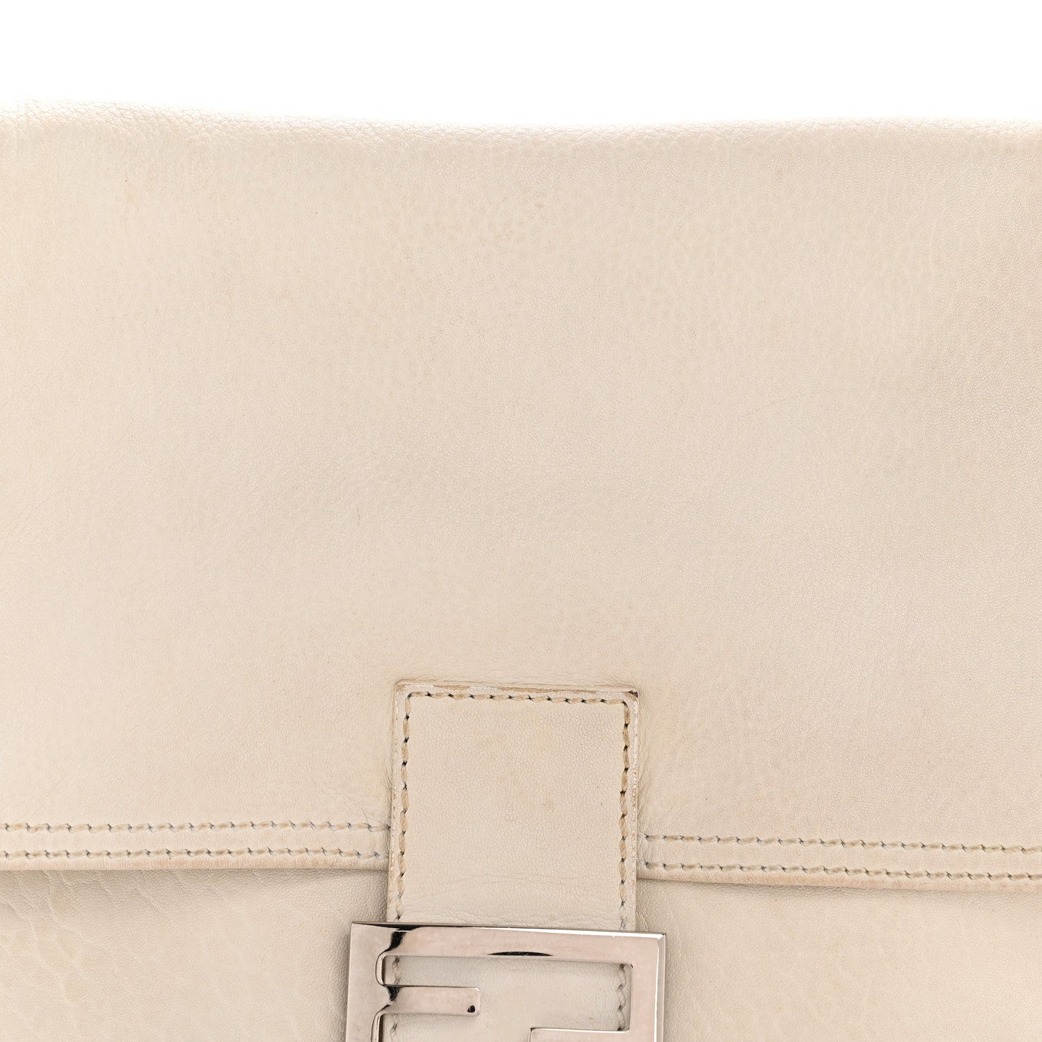 Fendi Nappa Elefante Big Forever Mama Baguette White 8 of 14