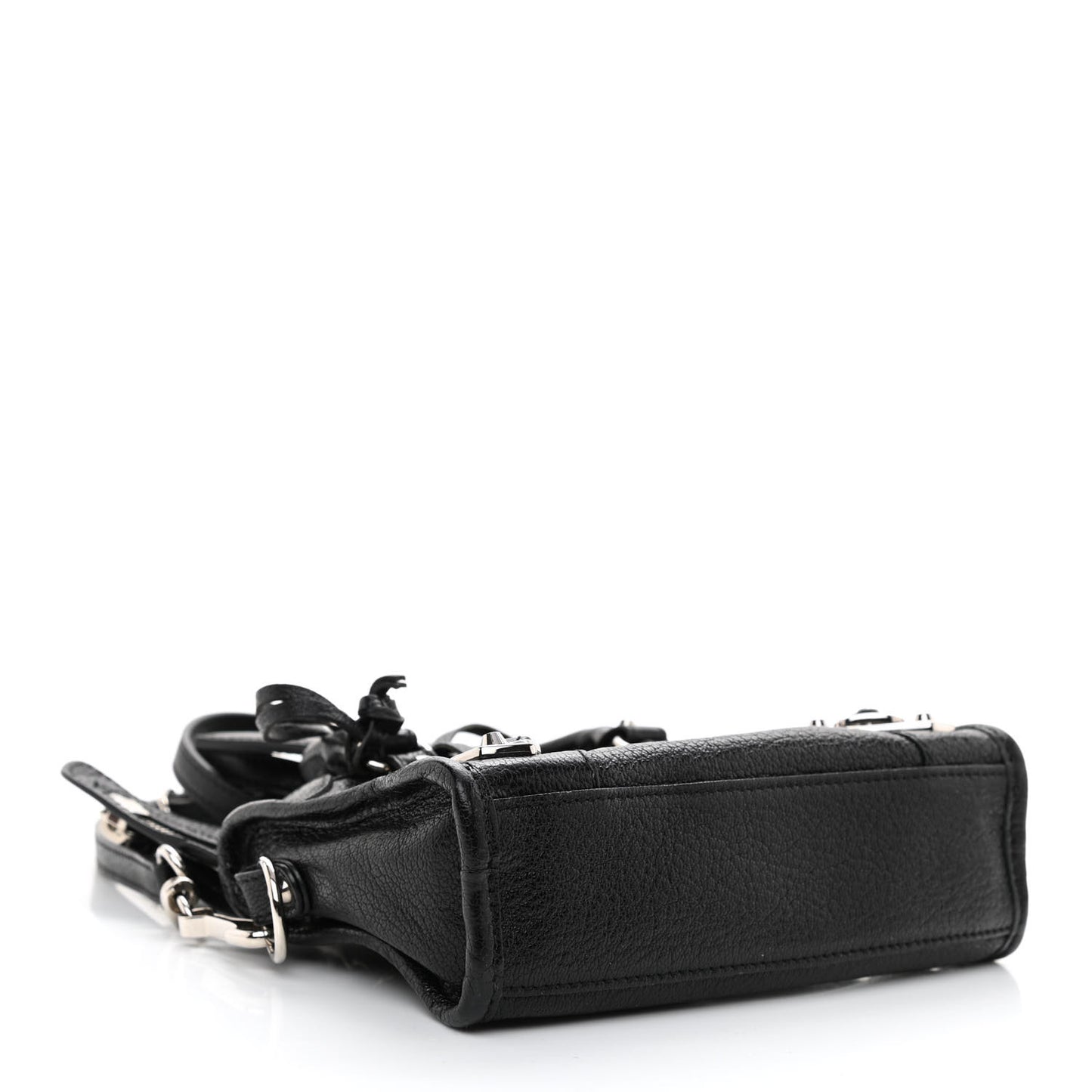 Agneau Classic Silver Hardware Nano City Black