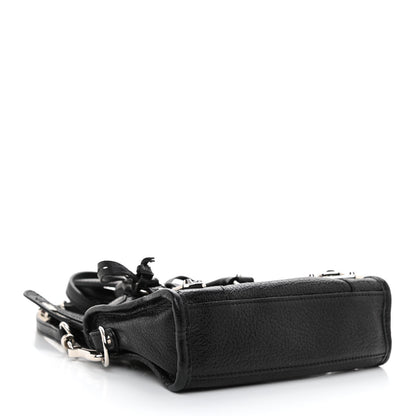 Balenciaga Agneau Classic Silver Hardware Nano City Black 4 of 9