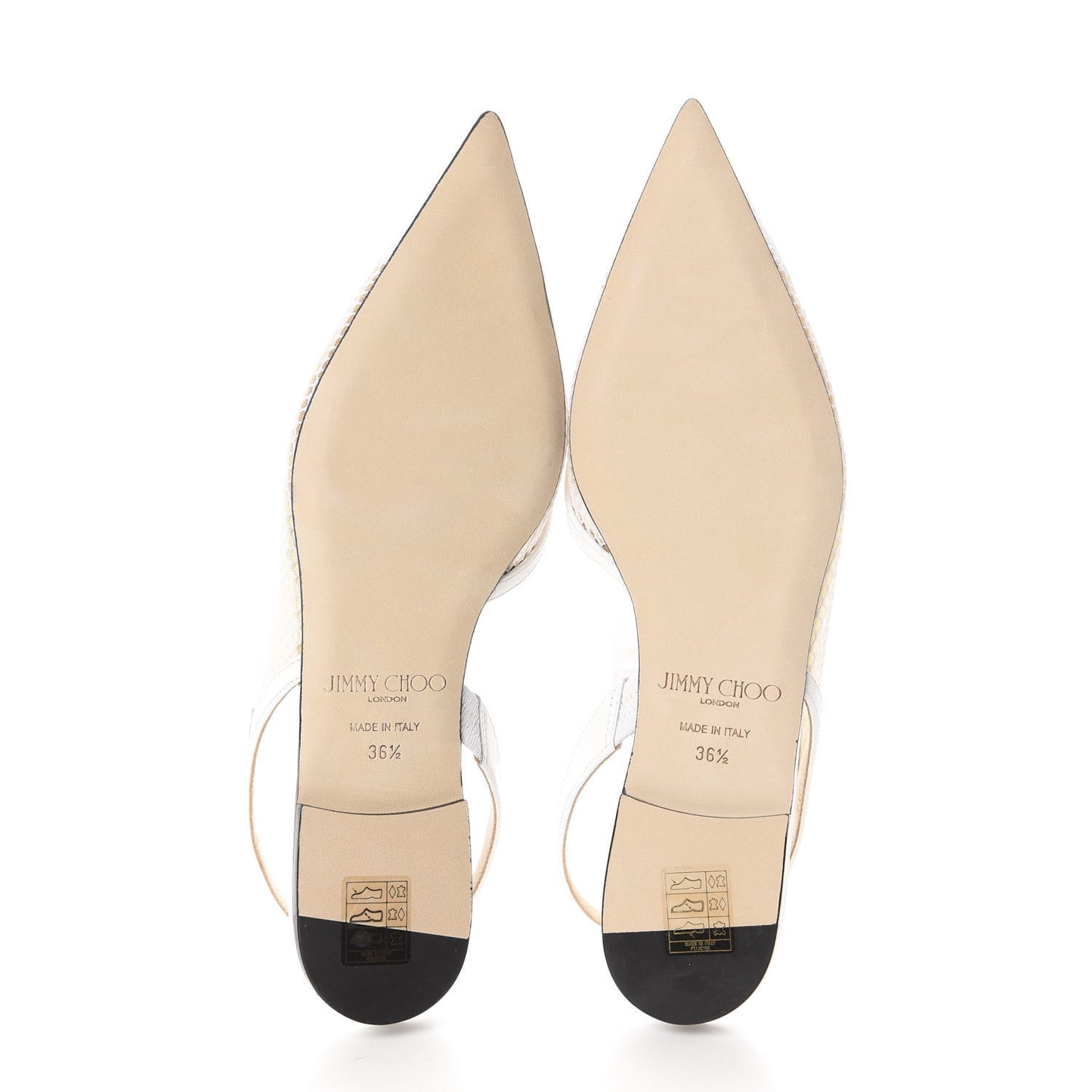 Patent Mesh Calfskin Fetto Flats 36.5 Latte
