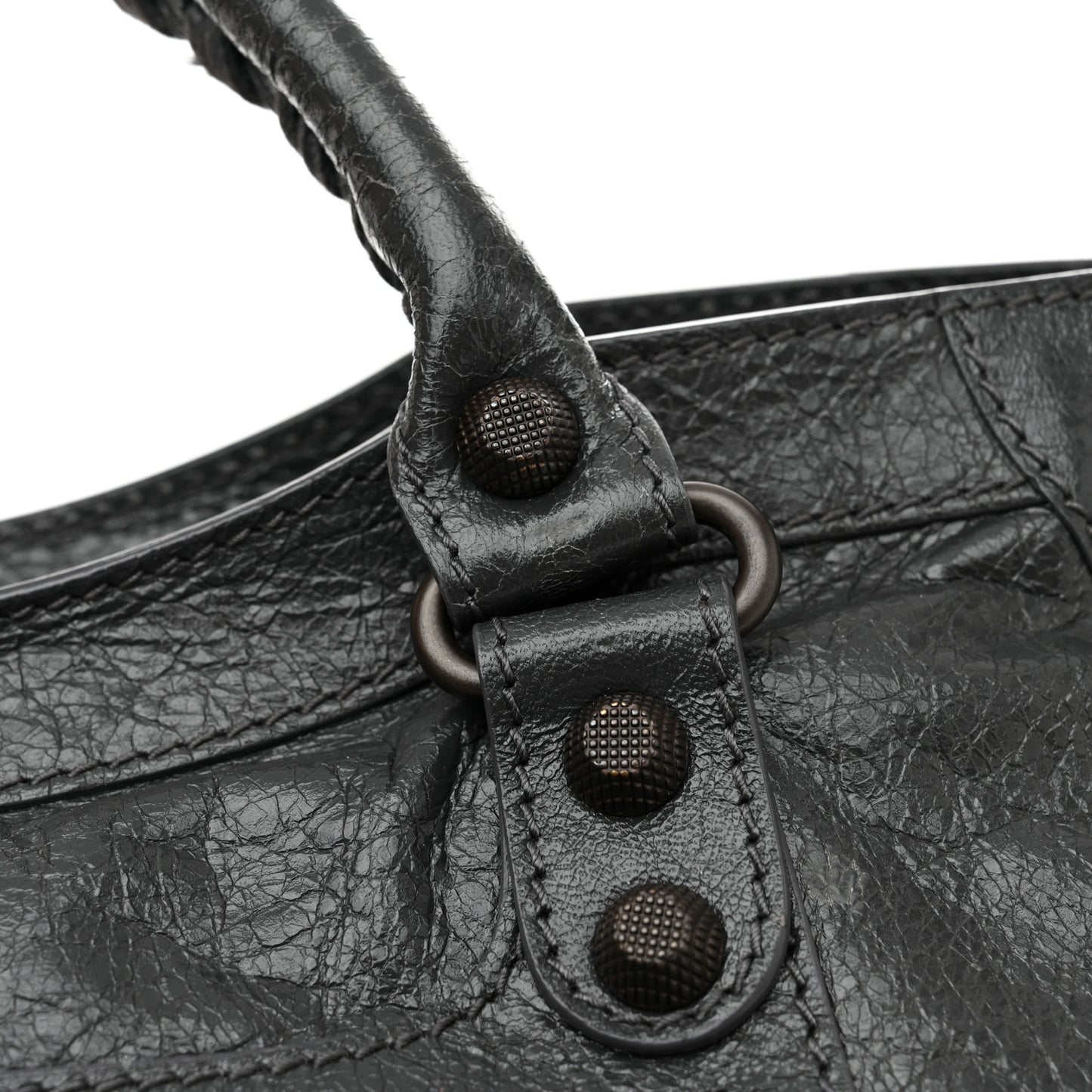 Agneau Giant 12 Gunmetal Hardware City Gris Fossile